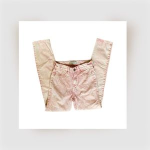 GIRLS ABERCROMBIE PINK DISTRESSED JEAN-SIZE 12 SLIM